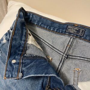 Abercrombie & Fitch High Rise Classic Denim Shorts